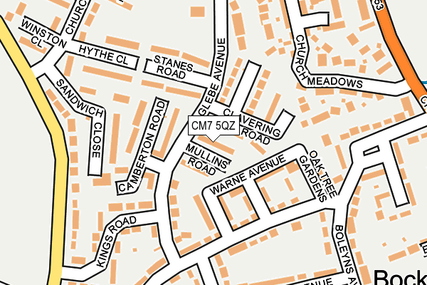 CM7 5QZ map - OS OpenMap – Local (Ordnance Survey) CM7 5QZ map - OS OpenMap – Local (Ordnance Survey)