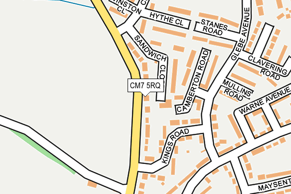 CM7 5RQ map - OS OpenMap – Local (Ordnance Survey) CM7 5RQ map - OS OpenMap – Local (Ordnance Survey)