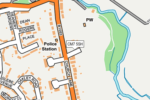 CM7 5SH map - OS OpenMap – Local (Ordnance Survey) CM7 5SH map - OS OpenMap – Local (Ordnance Survey)