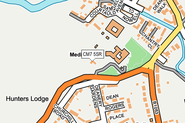 CM7 5SR map - OS OpenMap – Local (Ordnance Survey) CM7 5SR map - OS OpenMap – Local (Ordnance Survey)