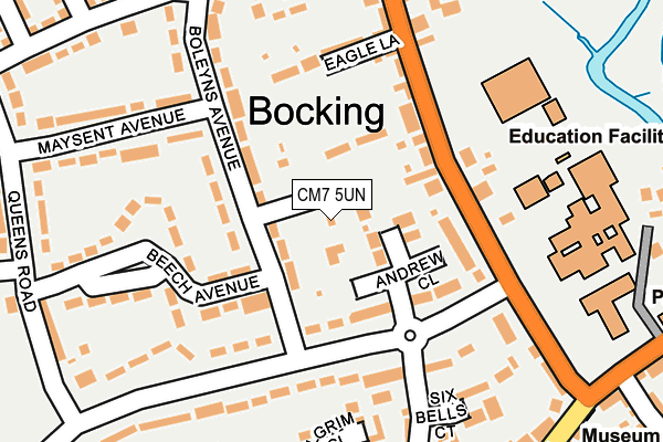 CM7 5UN map - OS OpenMap – Local (Ordnance Survey) CM7 5UN map - OS OpenMap – Local (Ordnance Survey)