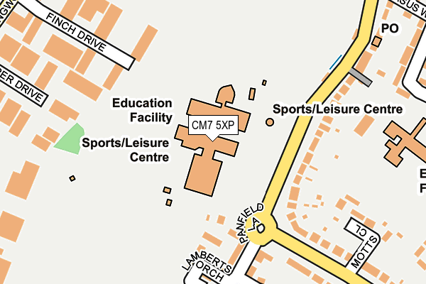 CM7 5XP map - OS OpenMap – Local (Ordnance Survey) CM7 5XP map - OS OpenMap – Local (Ordnance Survey)