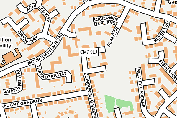 CM7 9LJ map - OS OpenMap – Local (Ordnance Survey) CM7 9LJ map - OS OpenMap – Local (Ordnance Survey)