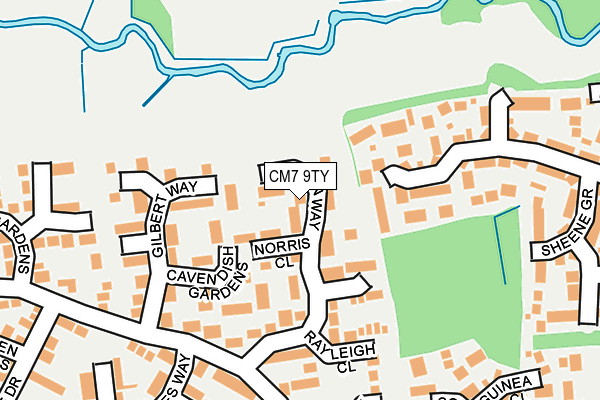 CM7 9TY map - OS OpenMap – Local (Ordnance Survey) CM7 9TY map - OS OpenMap – Local (Ordnance Survey)