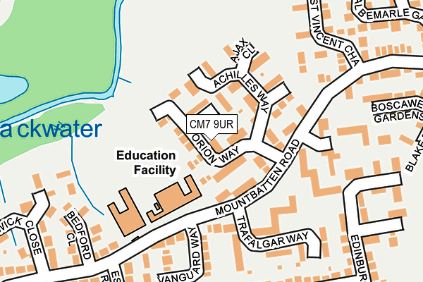 CM7 9UR map - OS OpenMap – Local (Ordnance Survey) CM7 9UR map - OS OpenMap – Local (Ordnance Survey)