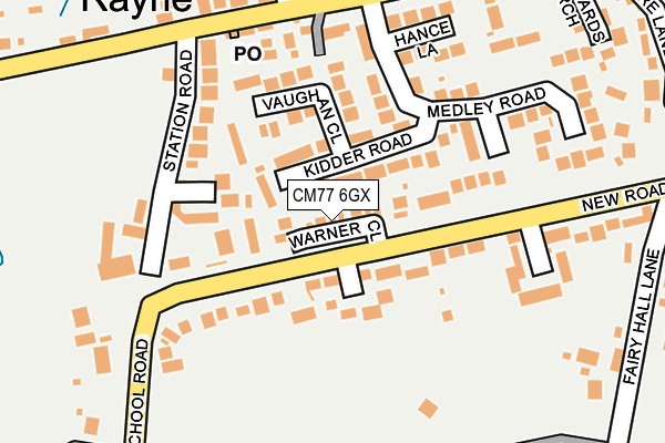CM77 6GX map - OS OpenMap – Local (Ordnance Survey) CM77 6GX map - OS OpenMap – Local (Ordnance Survey)