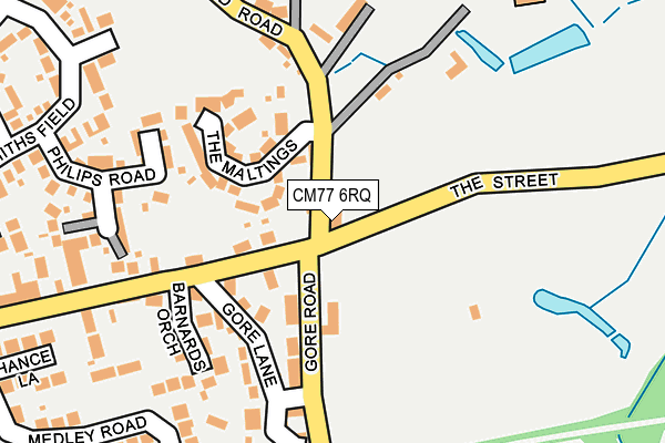 CM77 6RQ map - OS OpenMap – Local (Ordnance Survey) CM77 6RQ map - OS OpenMap – Local (Ordnance Survey)