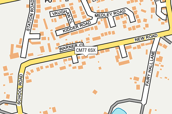 CM77 6SX map - OS OpenMap – Local (Ordnance Survey) CM77 6SX map - OS OpenMap – Local (Ordnance Survey)