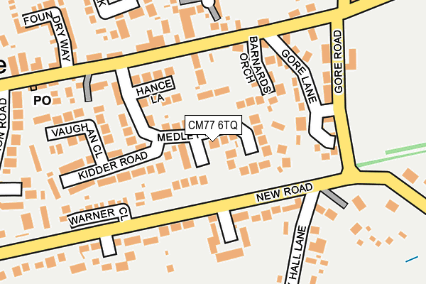 CM77 6TQ map - OS OpenMap – Local (Ordnance Survey) CM77 6TQ map - OS OpenMap – Local (Ordnance Survey)