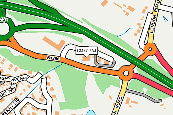 CM77 7AJ map - OS OpenMap – Local (Ordnance Survey) CM77 7AJ map - OS OpenMap – Local (Ordnance Survey)