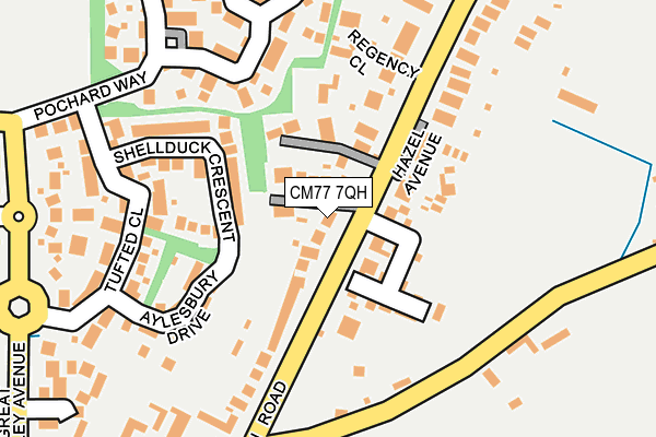 CM77 7QH map - OS OpenMap – Local (Ordnance Survey) CM77 7QH map - OS OpenMap – Local (Ordnance Survey)