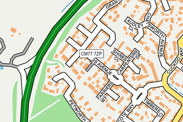 CM77 7ZP map - OS OpenMap – Local (Ordnance Survey) CM77 7ZP map - OS OpenMap – Local (Ordnance Survey)