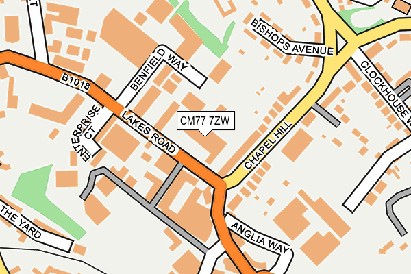 CM77 7ZW map - OS OpenMap – Local (Ordnance Survey) CM77 7ZW map - OS OpenMap – Local (Ordnance Survey)
