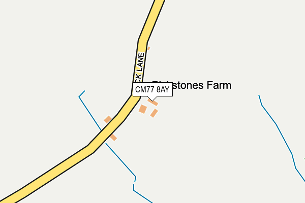 CM77 8AY map - OS OpenMap – Local (Ordnance Survey) CM77 8AY map - OS OpenMap – Local (Ordnance Survey)