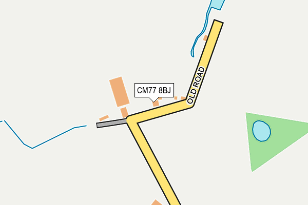 CM77 8BJ map - OS OpenMap – Local (Ordnance Survey) CM77 8BJ map - OS OpenMap – Local (Ordnance Survey)
