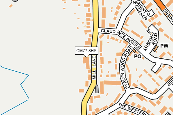 CM77 8HP map - OS OpenMap – Local (Ordnance Survey) CM77 8HP map - OS OpenMap – Local (Ordnance Survey)