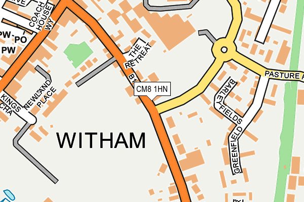 CM8 1HN map - OS OpenMap – Local (Ordnance Survey) CM8 1HN map - OS OpenMap – Local (Ordnance Survey)