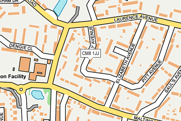 CM8 1JJ map - OS OpenMap – Local (Ordnance Survey) CM8 1JJ map - OS OpenMap – Local (Ordnance Survey)