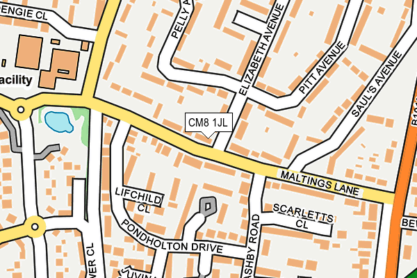 CM8 1JL map - OS OpenMap – Local (Ordnance Survey) CM8 1JL map - OS OpenMap – Local (Ordnance Survey)