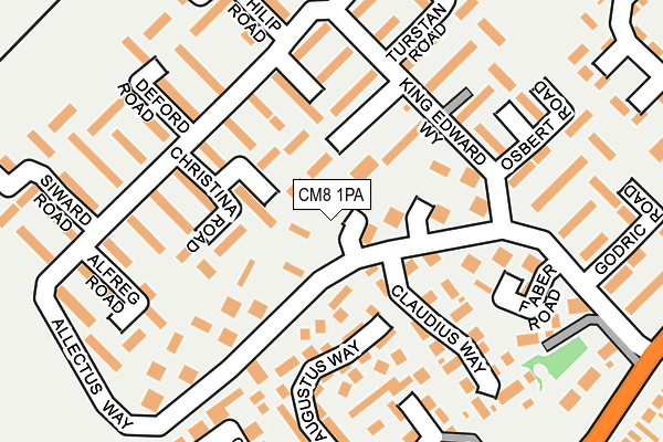 CM8 1PA map - OS OpenMap – Local (Ordnance Survey) CM8 1PA map - OS OpenMap – Local (Ordnance Survey)