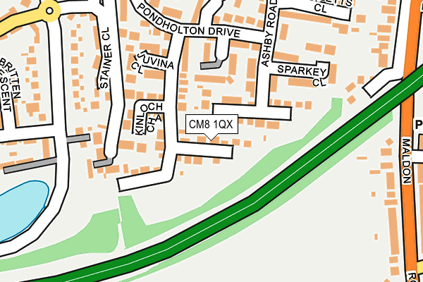 CM8 1QX map - OS OpenMap – Local (Ordnance Survey) CM8 1QX map - OS OpenMap – Local (Ordnance Survey)