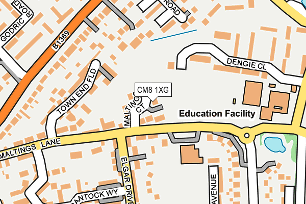CM8 1XG map - OS OpenMap – Local (Ordnance Survey) CM8 1XG map - OS OpenMap – Local (Ordnance Survey)