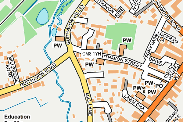 CM8 1YH map - OS OpenMap – Local (Ordnance Survey) CM8 1YH map - OS OpenMap – Local (Ordnance Survey)