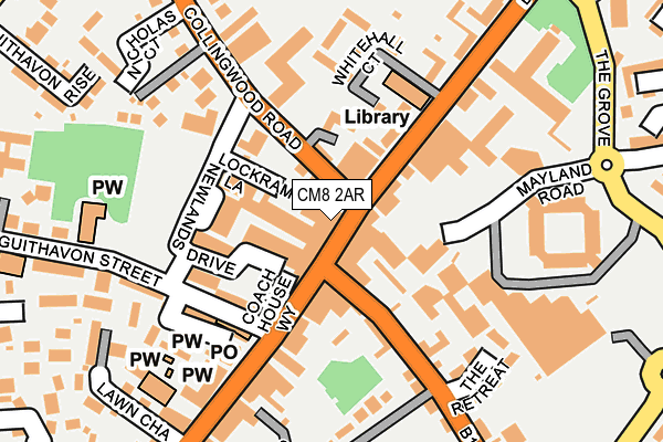 CM8 2AR map - OS OpenMap – Local (Ordnance Survey) CM8 2AR map - OS OpenMap – Local (Ordnance Survey)