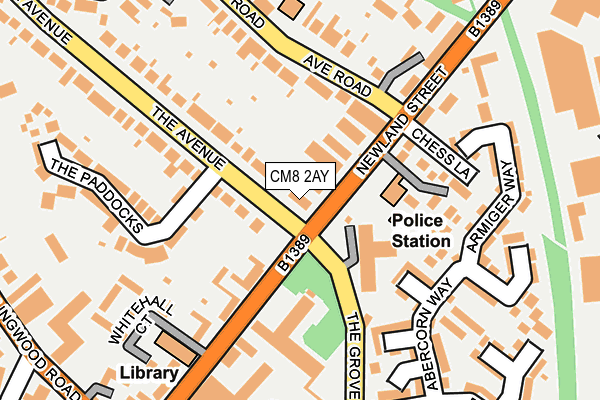 CM8 2AY map - OS OpenMap – Local (Ordnance Survey) CM8 2AY map - OS OpenMap – Local (Ordnance Survey)