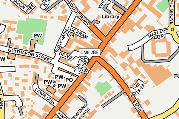 CM8 2BB map - OS OpenMap – Local (Ordnance Survey)