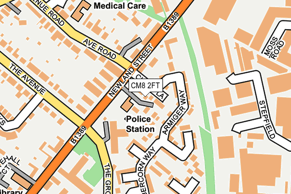 CM8 2FT map - OS OpenMap – Local (Ordnance Survey) CM8 2FT map - OS OpenMap – Local (Ordnance Survey)
