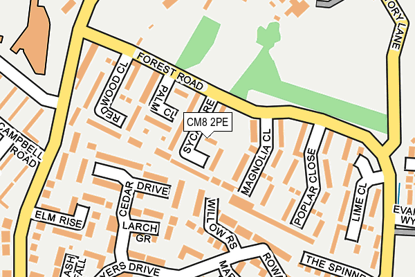 CM8 2PE map - OS OpenMap – Local (Ordnance Survey) CM8 2PE map - OS OpenMap – Local (Ordnance Survey)