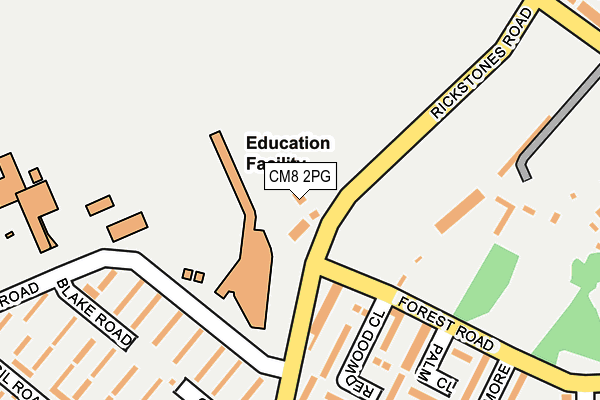 CM8 2PG map - OS OpenMap – Local (Ordnance Survey) CM8 2PG map - OS OpenMap – Local (Ordnance Survey)