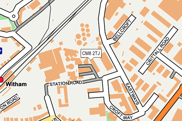 CM8 2TJ map - OS OpenMap – Local (Ordnance Survey) CM8 2TJ map - OS OpenMap – Local (Ordnance Survey)