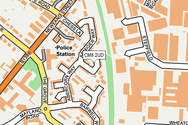 CM8 2UD map - OS OpenMap – Local (Ordnance Survey)