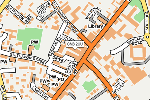 CM8 2UU map - OS OpenMap – Local (Ordnance Survey) CM8 2UU map - OS OpenMap – Local (Ordnance Survey)
