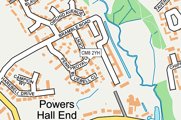 CM8 2YH map - OS OpenMap – Local (Ordnance Survey) CM8 2YH map - OS OpenMap – Local (Ordnance Survey)