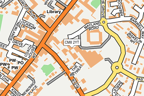 CM8 2YT map - OS OpenMap – Local (Ordnance Survey) CM8 2YT map - OS OpenMap – Local (Ordnance Survey)