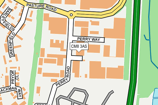 CM8 3AS map - OS OpenMap – Local (Ordnance Survey) CM8 3AS map - OS OpenMap – Local (Ordnance Survey)
