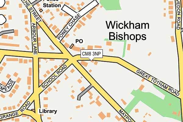CM8 3NP map - OS OpenMap – Local (Ordnance Survey) CM8 3NP map - OS OpenMap – Local (Ordnance Survey)