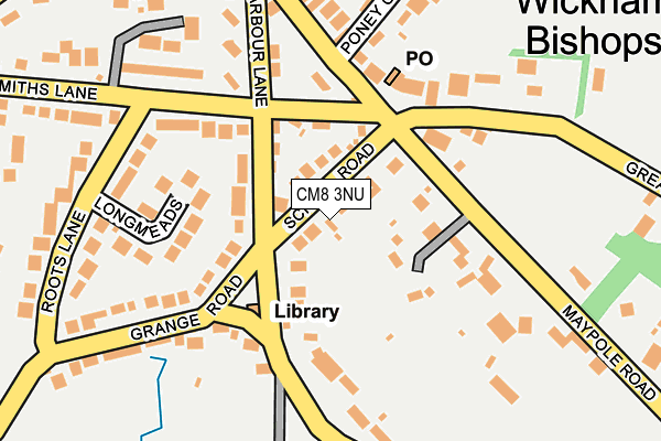 CM8 3NU map - OS OpenMap – Local (Ordnance Survey) CM8 3NU map - OS OpenMap – Local (Ordnance Survey)