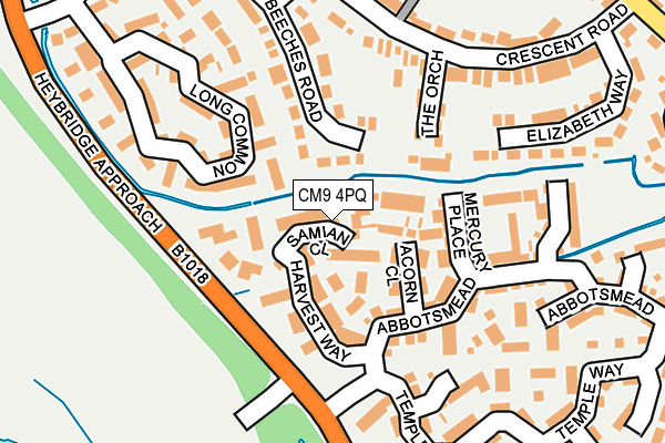 CM9 4PQ map - OS OpenMap – Local (Ordnance Survey) CM9 4PQ map - OS OpenMap – Local (Ordnance Survey)