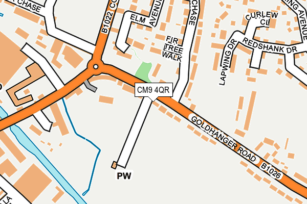 CM9 4QR map - OS OpenMap – Local (Ordnance Survey) CM9 4QR map - OS OpenMap – Local (Ordnance Survey)