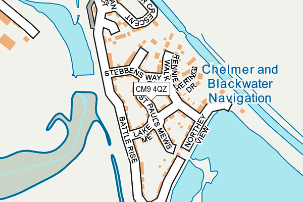 CM9 4QZ map - OS OpenMap – Local (Ordnance Survey) CM9 4QZ map - OS OpenMap – Local (Ordnance Survey)
