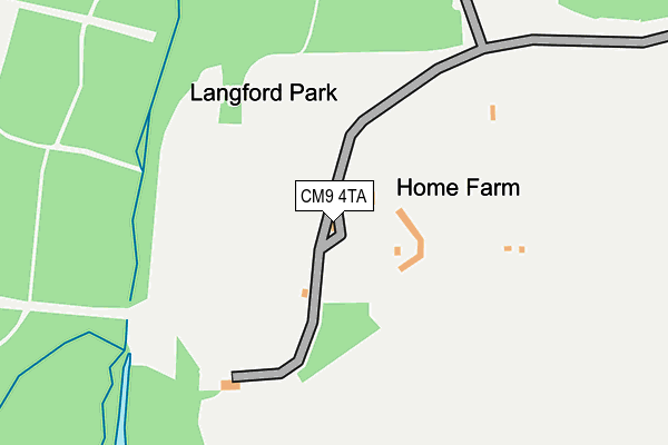 CM9 4TA map - OS OpenMap – Local (Ordnance Survey) CM9 4TA map - OS OpenMap – Local (Ordnance Survey)