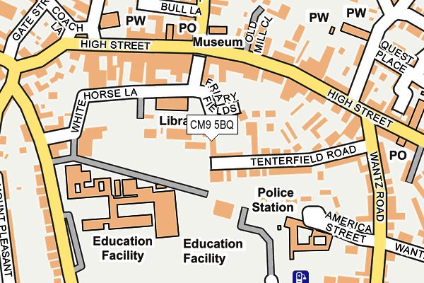 CM9 5BQ map - OS OpenMap – Local (Ordnance Survey) CM9 5BQ map - OS OpenMap – Local (Ordnance Survey)