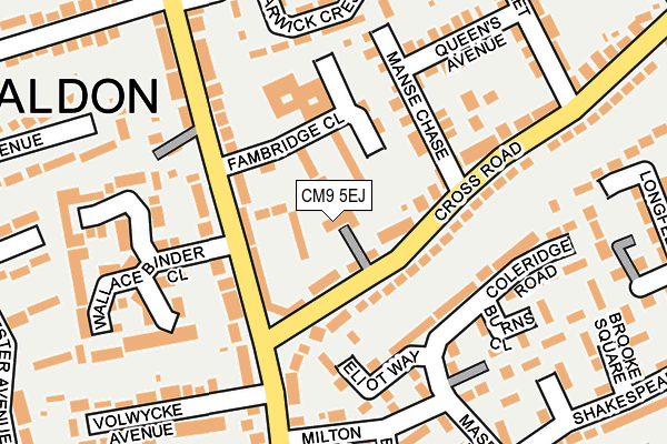 CM9 5EJ map - OS OpenMap – Local (Ordnance Survey) CM9 5EJ map - OS OpenMap – Local (Ordnance Survey)