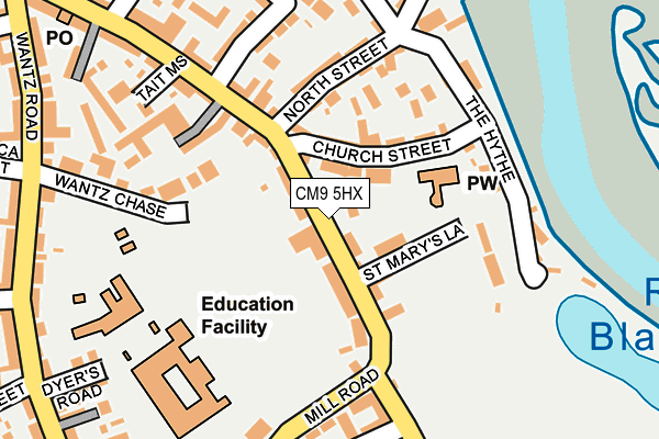 CM9 5HX map - OS OpenMap – Local (Ordnance Survey) CM9 5HX map - OS OpenMap – Local (Ordnance Survey)