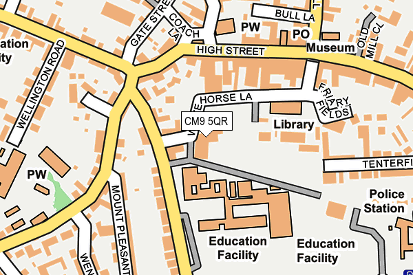 CM9 5QR map - OS OpenMap – Local (Ordnance Survey) CM9 5QR map - OS OpenMap – Local (Ordnance Survey)