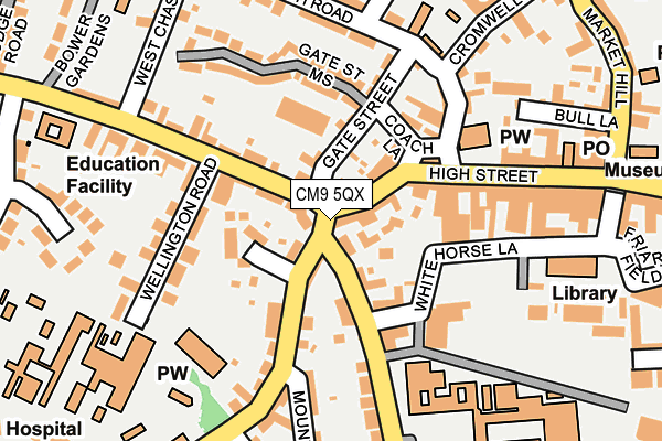 CM9 5QX map - OS OpenMap – Local (Ordnance Survey) CM9 5QX map - OS OpenMap – Local (Ordnance Survey)